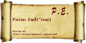 Palen Emánuel névjegykártya